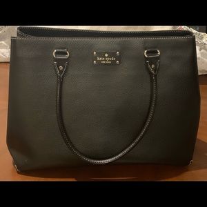 Kate Spade Large Black Pebbled Leather Tote